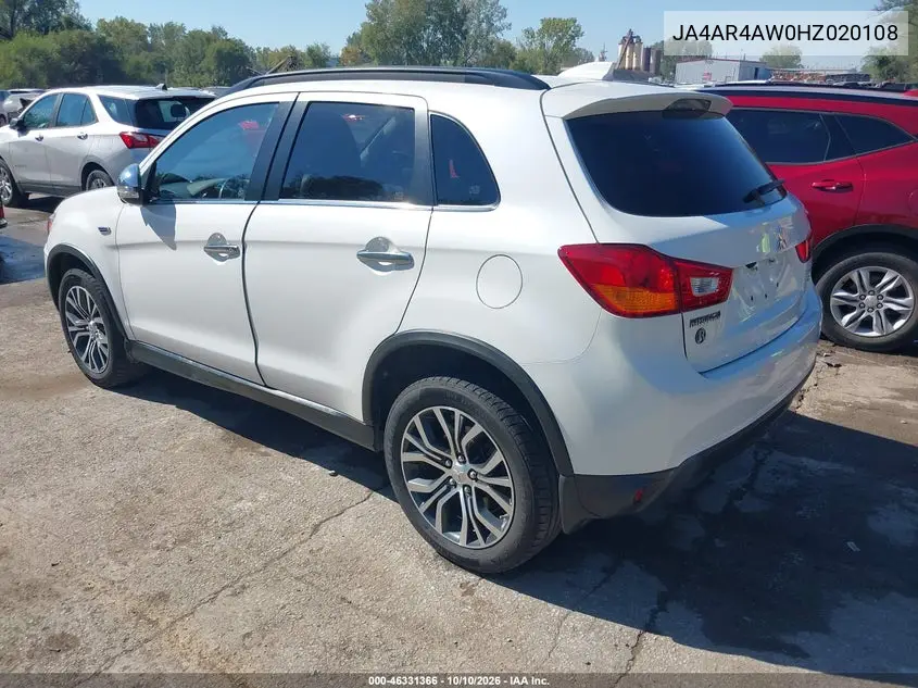 2017 MITSUBISHI OUTLANDER VIN JA4AR4AW0HZ020108 — фото 3