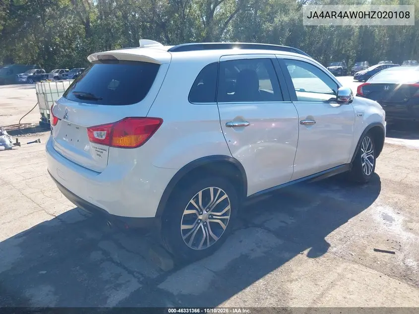 2017 MITSUBISHI OUTLANDER VIN JA4AR4AW0HZ020108 — фото 4