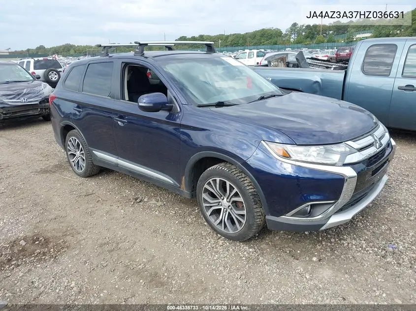 MITSUBISHI OUTLANDER 2017, VIN JA4AZ3A37HZ036631