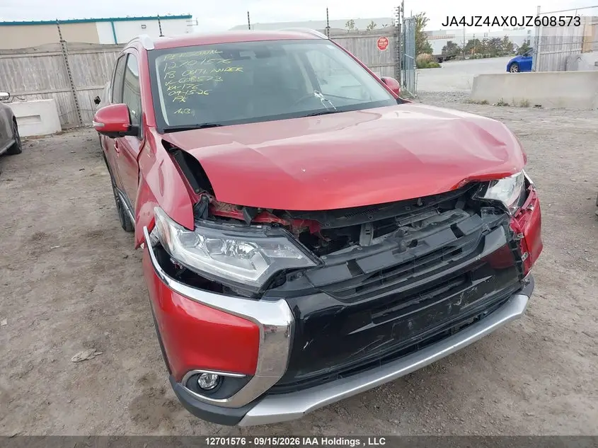 MITSUBISHI OUTLANDER 2018, VIN JA4JZ4AX0JZ608573