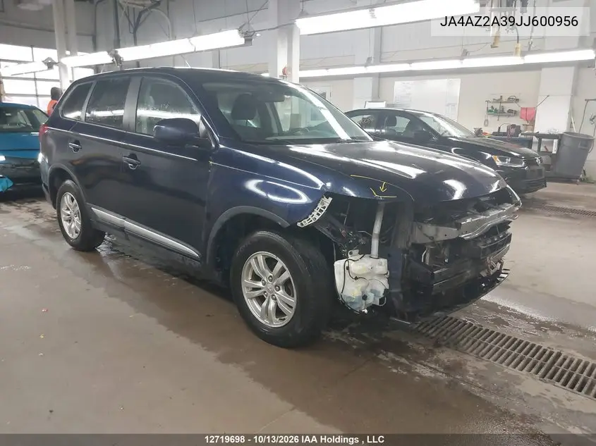 MITSUBISHI OUTLANDER 2018, VIN JA4AZ2A39JJ600956