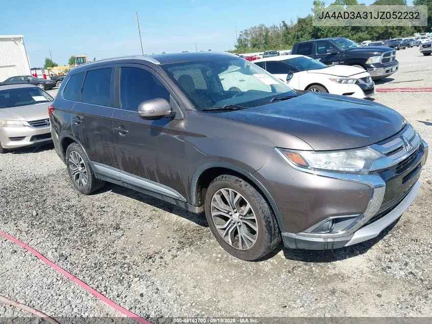 MITSUBISHI OUTLANDER 2018, VIN JA4AD3A31JZ052232