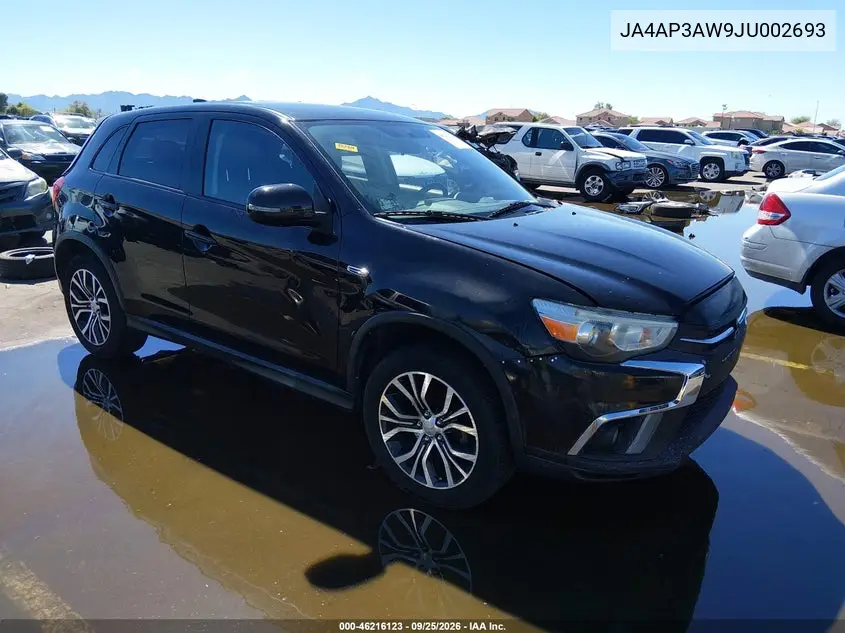 MITSUBISHI OUTLANDER 2018, VIN JA4AP3AW9JU002693