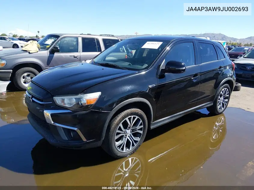 2018 MITSUBISHI OUTLANDER VIN JA4AP3AW9JU002693 — фото 2