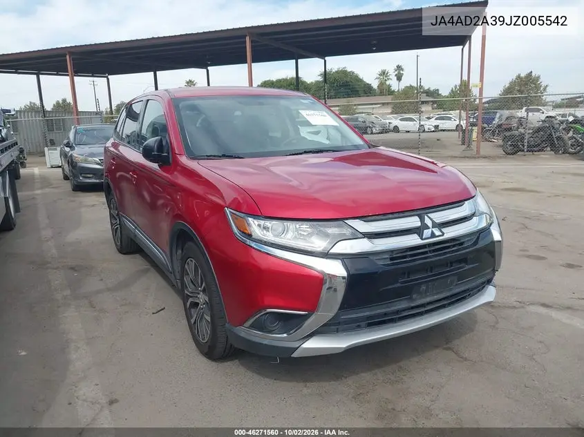 MITSUBISHI OUTLANDER 2018, VIN JA4AD2A39JZ005542