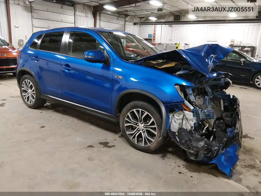 MITSUBISHI OUTLANDER 2018, VIN JA4AR3AUXJZ005551