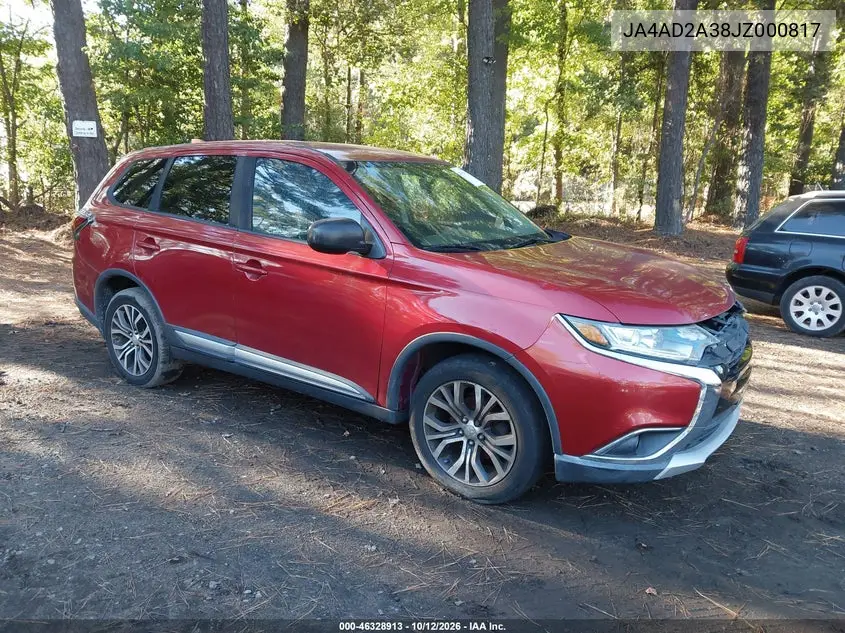 MITSUBISHI OUTLANDER 2018, VIN JA4AD2A38JZ000817