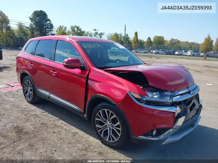 MITSUBISHI OUTLANDER 2018, VIN JA4AD3A35JZ059393