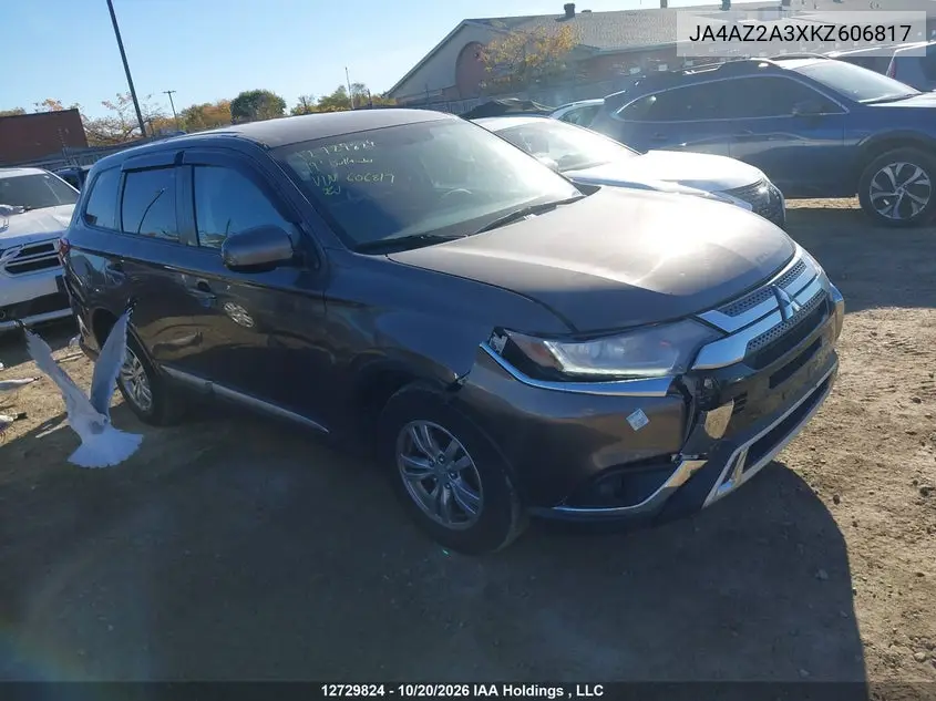 MITSUBISHI OUTLANDER 2019, VIN JA4AZ2A3XKZ606817