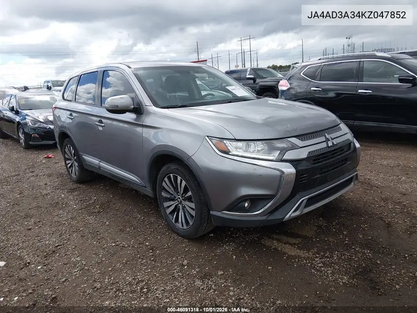 MITSUBISHI OUTLANDER 2019, VIN JA4AD3A34KZ047852