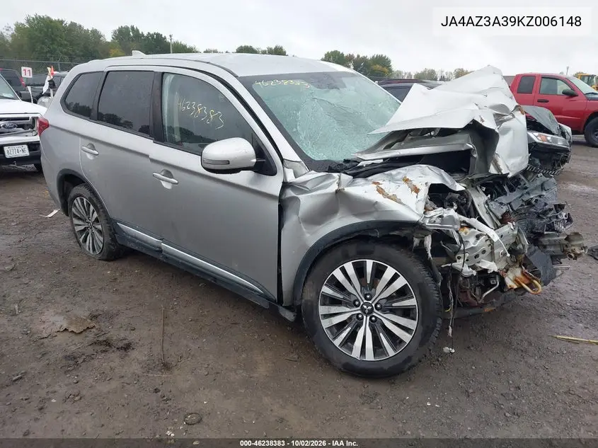 MITSUBISHI OUTLANDER 2019, VIN JA4AZ3A39KZ006148