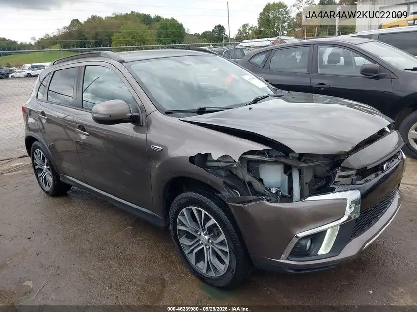 MITSUBISHI OUTLANDER 2019, VIN JA4AR4AW2KU022009