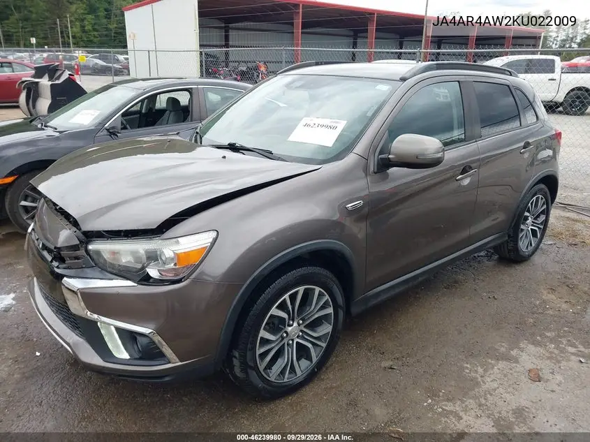 2019 MITSUBISHI OUTLANDER VIN JA4AR4AW2KU022009 — фото 2