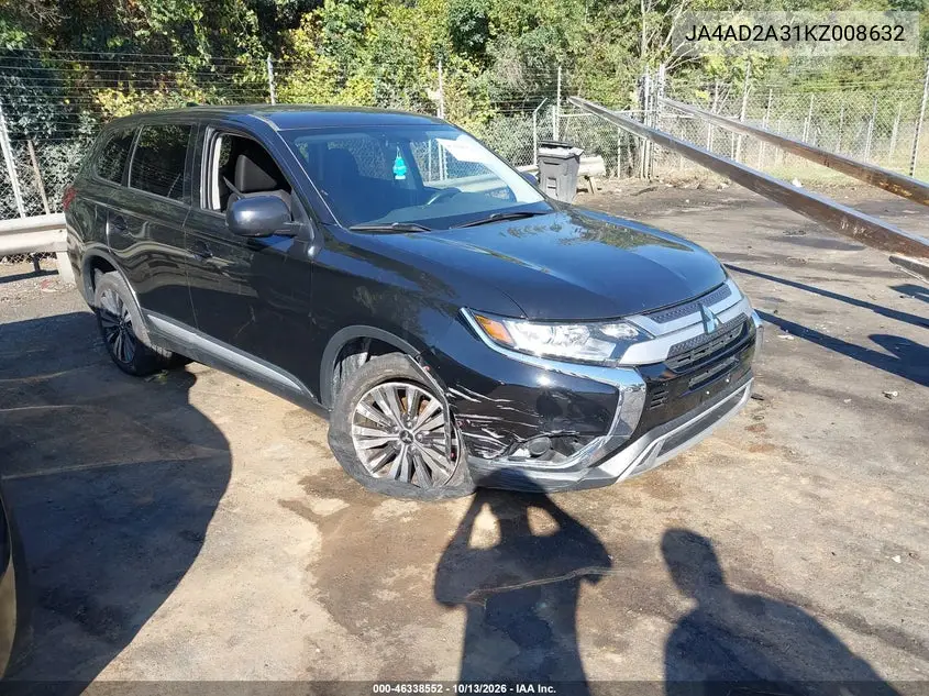 MITSUBISHI OUTLANDER 2019, VIN JA4AD2A31KZ008632