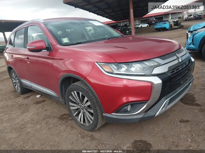 MITSUBISHI OUTLANDER 2019, VIN JA4AD3A39KZ051363