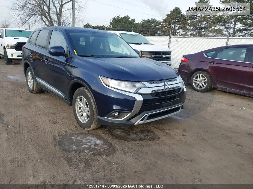 MITSUBISHI OUTLANDER 2020, VIN JA4AZ2A35LZ606564