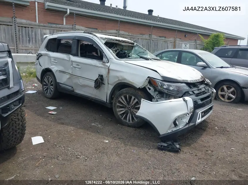 MITSUBISHI OUTLANDER 2020, VIN JA4AZ2A3XLZ607581