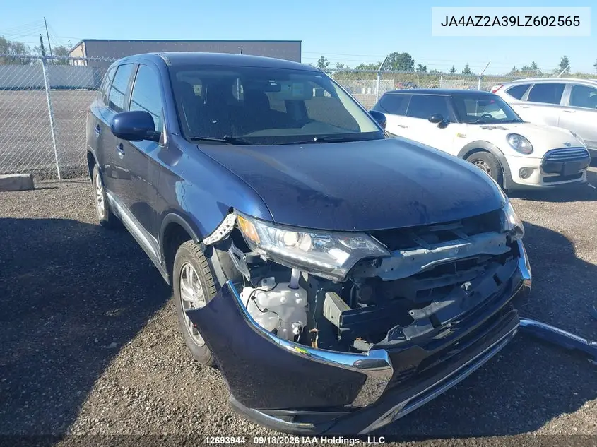 MITSUBISHI OUTLANDER 2020, VIN JA4AZ2A39LZ602565