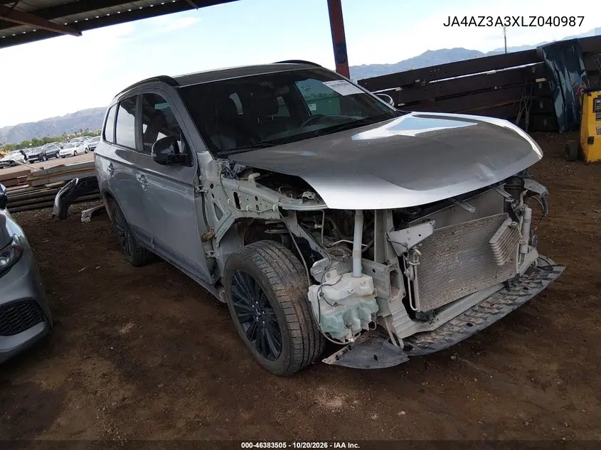 MITSUBISHI OUTLANDER 2020, VIN JA4AZ3A3XLZ040987