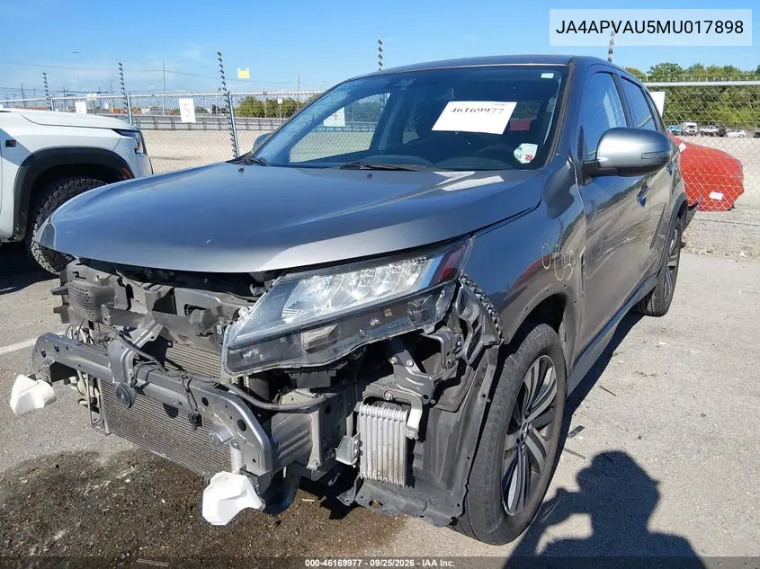 2021 MITSUBISHI OUTLANDER VIN JA4APVAU5MU017898 — фото 2
