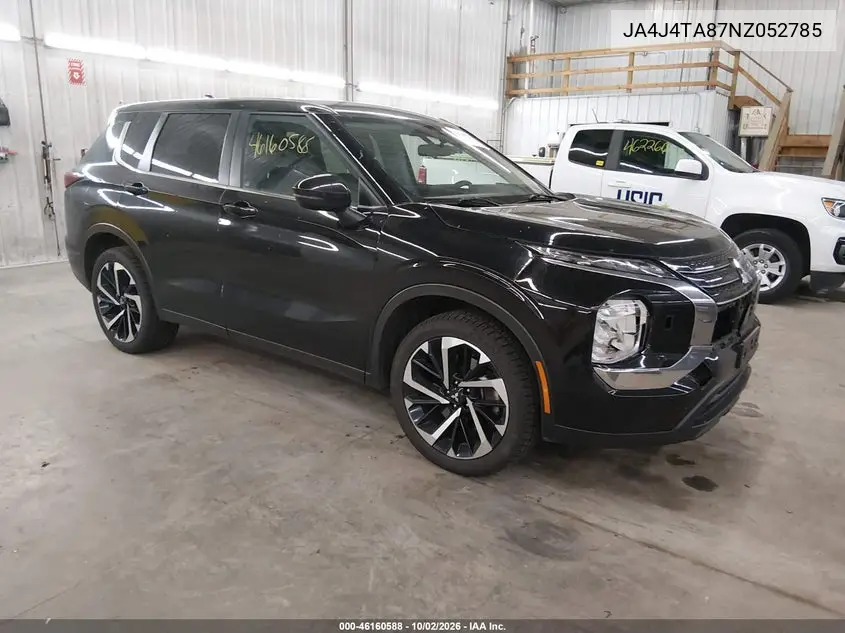 MITSUBISHI OUTLANDER 2022, VIN JA4J4TA87NZ052785