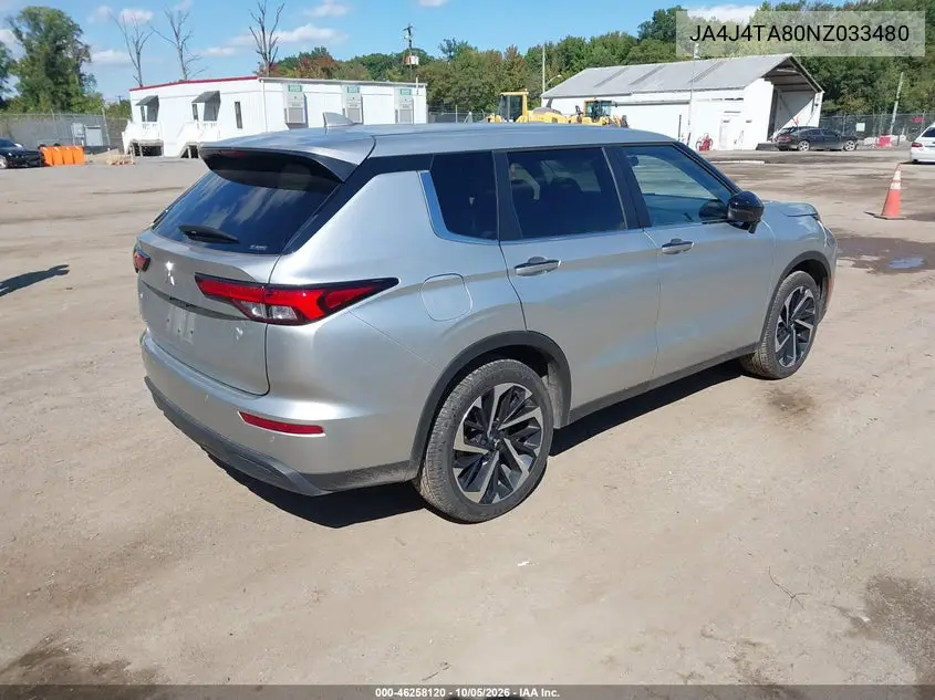 2022 MITSUBISHI OUTLANDER VIN JA4J4TA80NZ033480 — фото 4