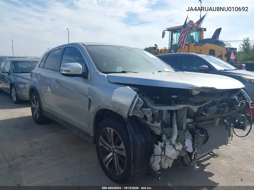 MITSUBISHI OUTLANDER 2022, VIN JA4ARUAU8NU010692