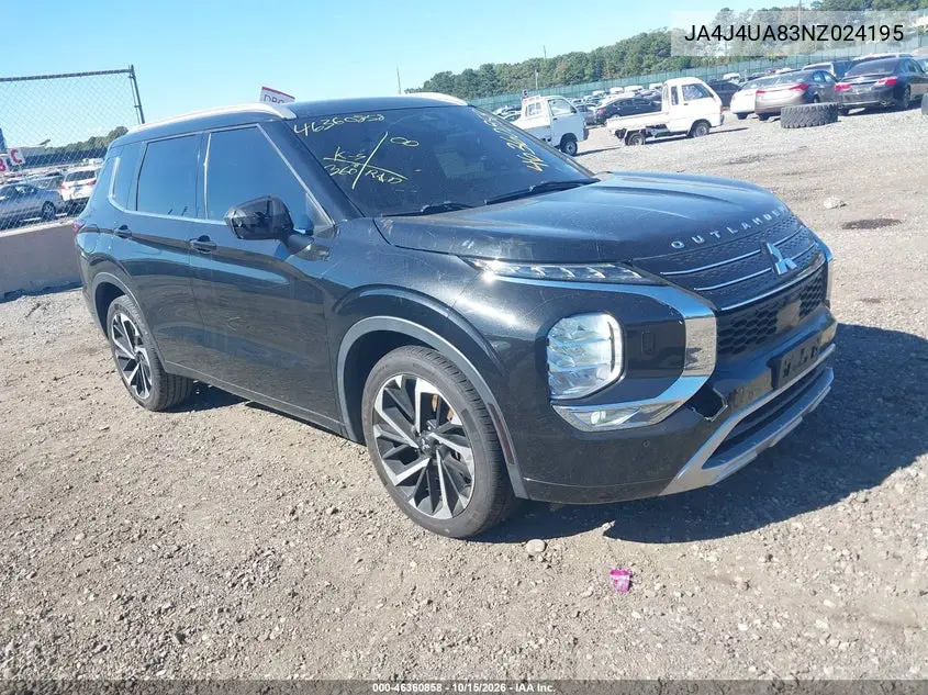 MITSUBISHI OUTLANDER 2022, VIN JA4JAVA84NZ028147