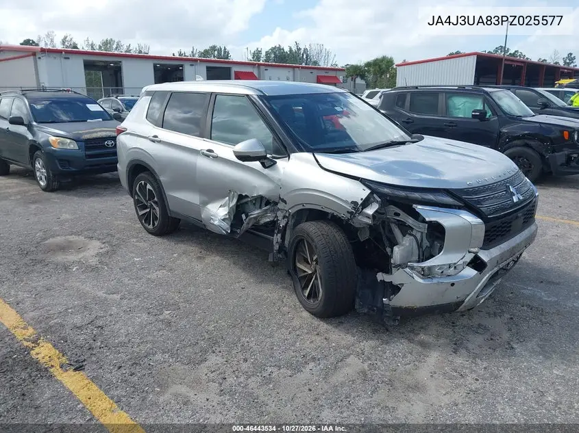 MITSUBISHI OUTLANDER 2023, VIN JA4J3UA83PZ025577