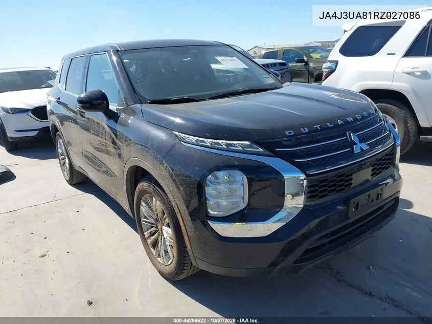 MITSUBISHI OUTLANDER 2024, VIN JA4J3UA81RZ027086
