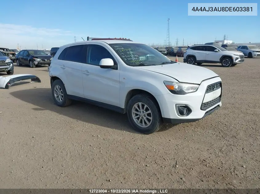 MITSUBISHI RVR 2013, VIN 4A4AJ3AU8DE603381