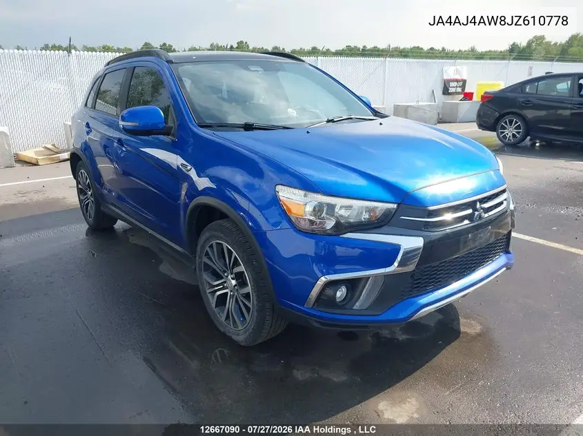 MITSUBISHI RVR 2018, VIN JA4AJ4AW8JZ610778