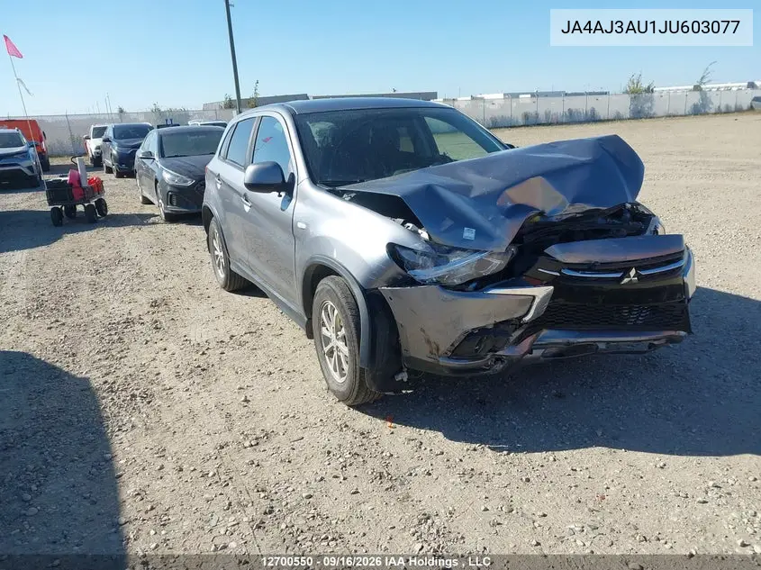 MITSUBISHI RVR 2018, VIN JA4AJ3AU1JU603077