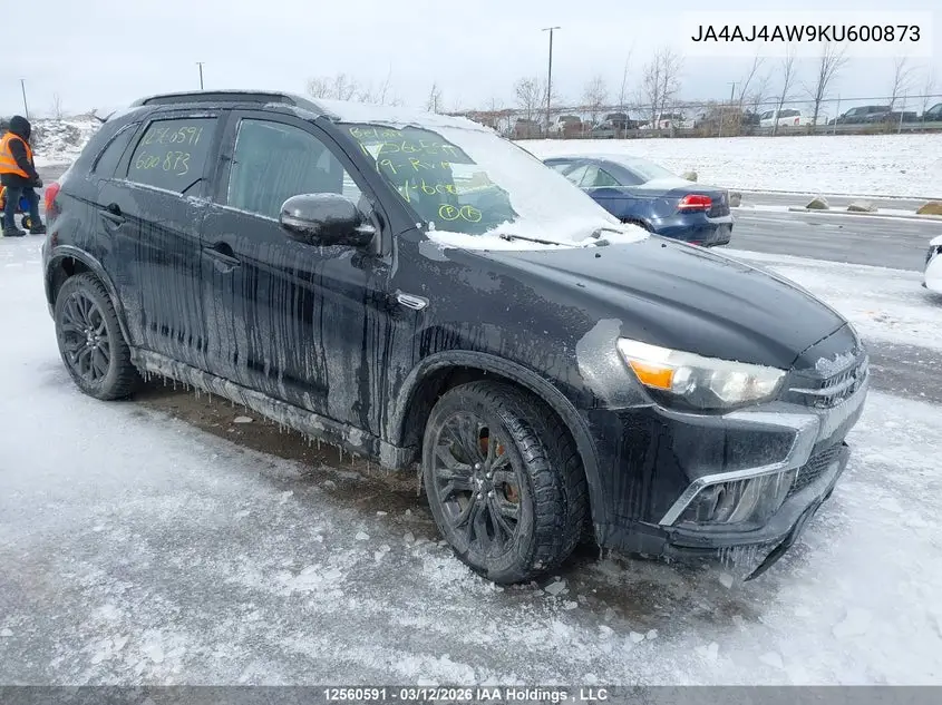 MITSUBISHI RVR 2019, VIN JA4AJ4AW9KU600873