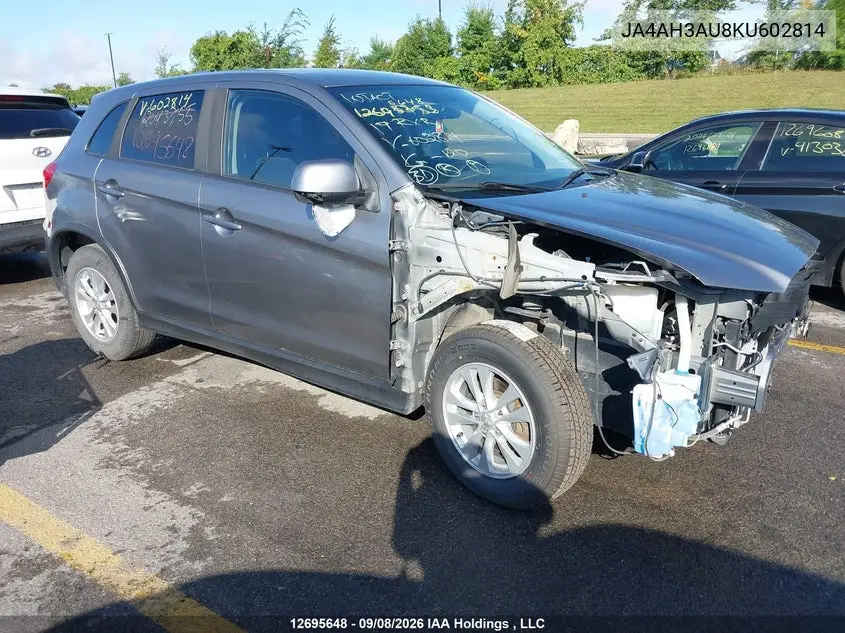 MITSUBISHI RVR 2019, VIN JA4AH3AU8KU602814