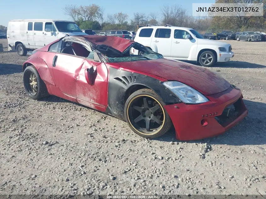 NISSAN 350Z 2003, VIN JN1AZ34EX3T012762