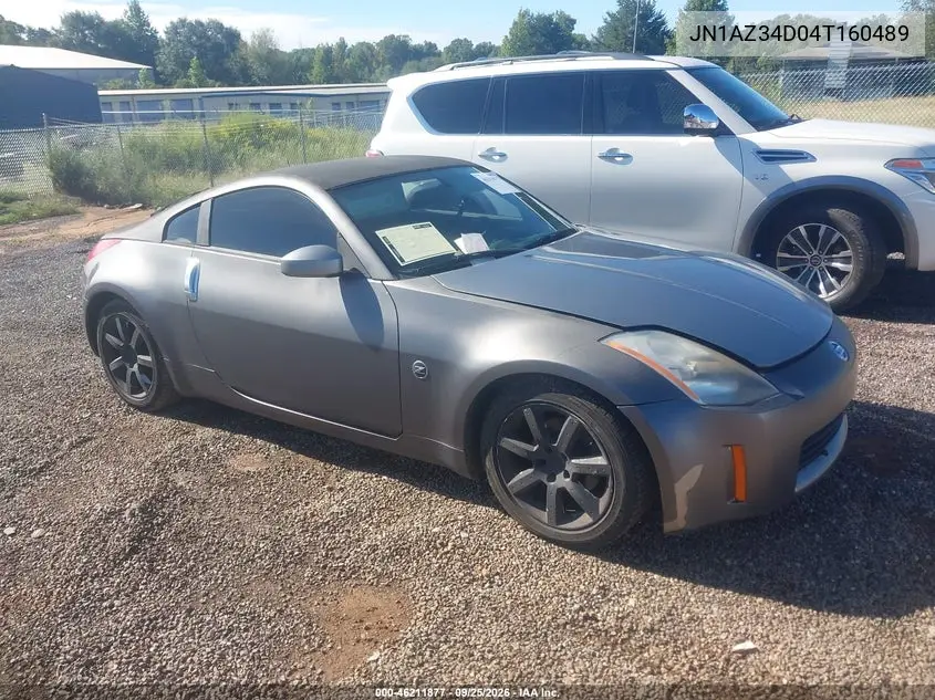 NISSAN 350Z 2004, VIN JN1AZ34D04T160489