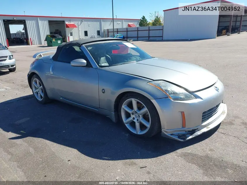NISSAN 350Z 2004, VIN JN1AZ36A34T004952