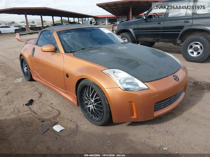 NISSAN 350Z 2004, VIN JN1AZ36A84M251975