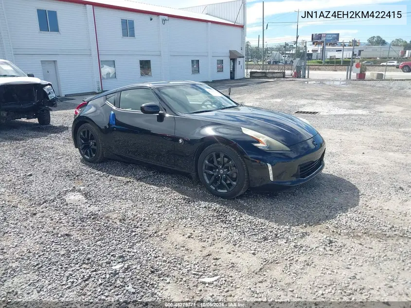 NISSAN 370Z 2019, VIN JN1AZ4EH2KM422415