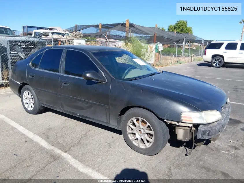 NISSAN ALTIMA 2000, VIN 1N4DL01D0YC156825