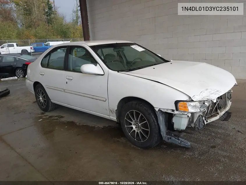 NISSAN ALTIMA 2000, VIN 1N4DL01D3YC235101
