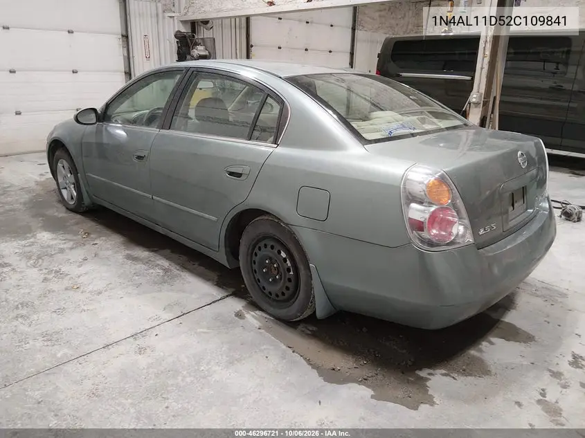 2002 NISSAN ALTIMA VIN 1N4AL11D52C109841 — фото 3