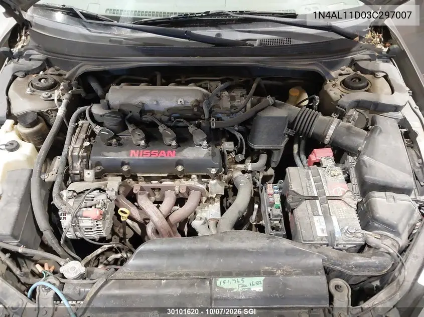 2003 NISSAN ALTIMA VIN 1N4AL11D03C297007 — фото 10