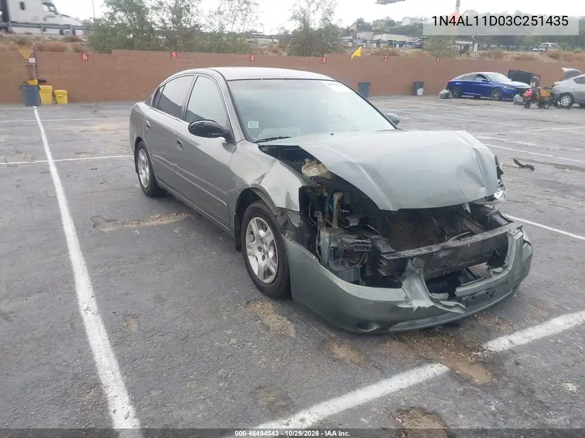 NISSAN ALTIMA 2003, VIN 1N4AL11D03C251435