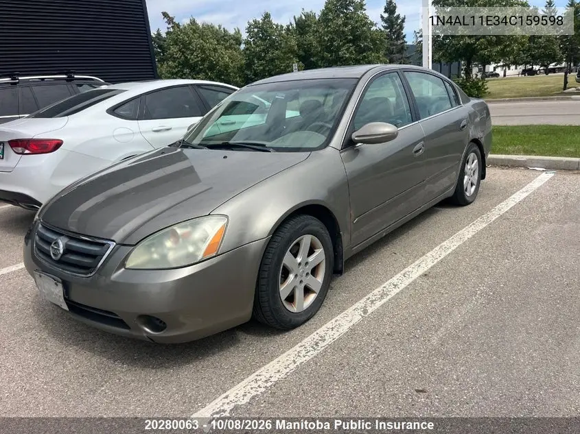 NISSAN ALTIMA 2004, VIN 1N4AL11E34C159598