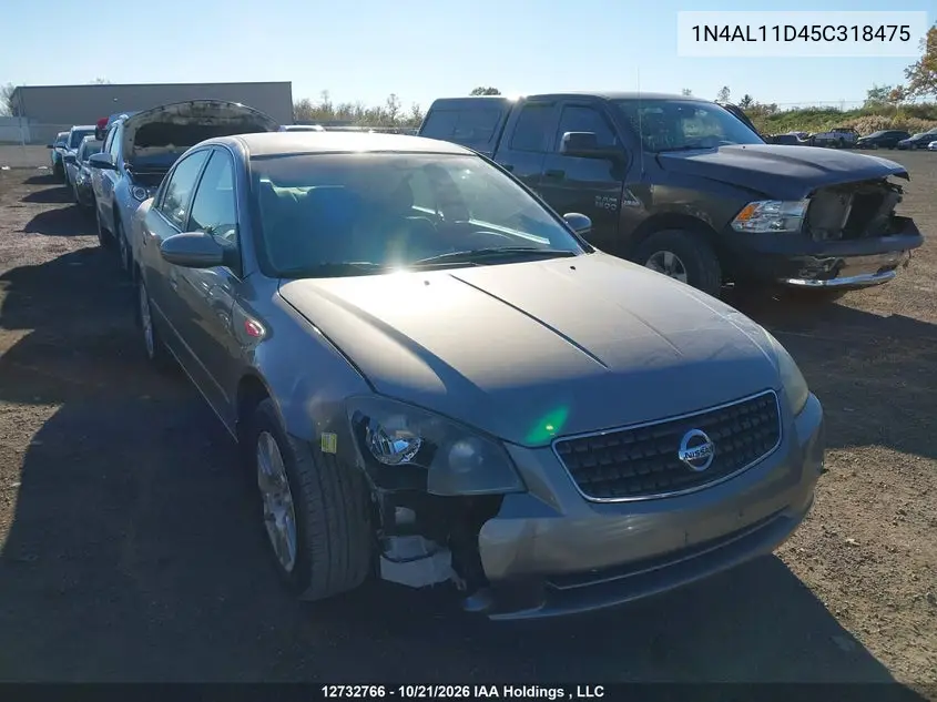NISSAN ALTIMA 2005, VIN 1N4AL11D45C318475