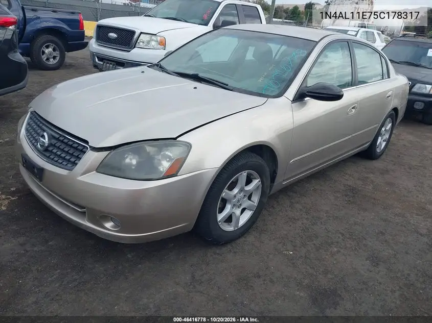 2005 NISSAN ALTIMA VIN 1N4AL11E75C178317 — фото 2