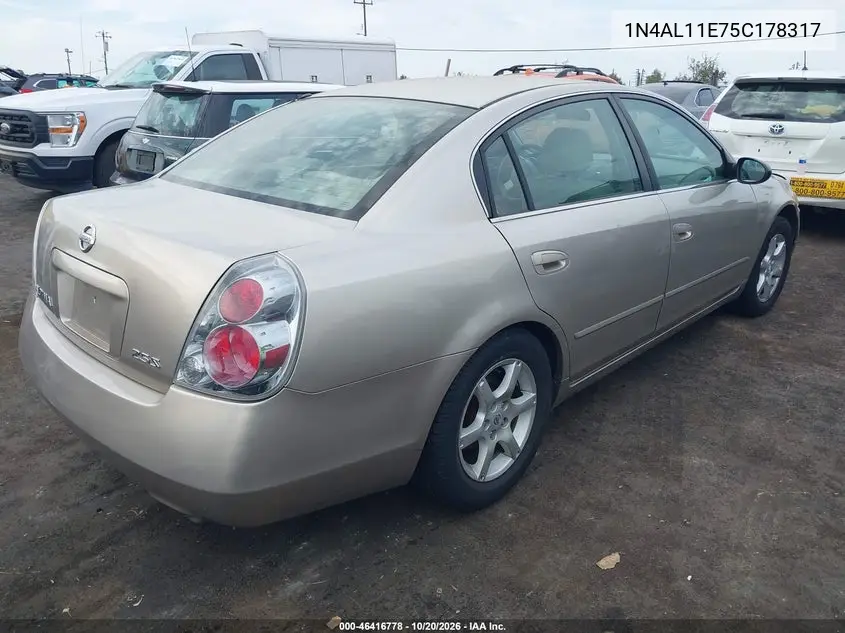 2005 NISSAN ALTIMA VIN 1N4AL11E75C178317 — фото 4