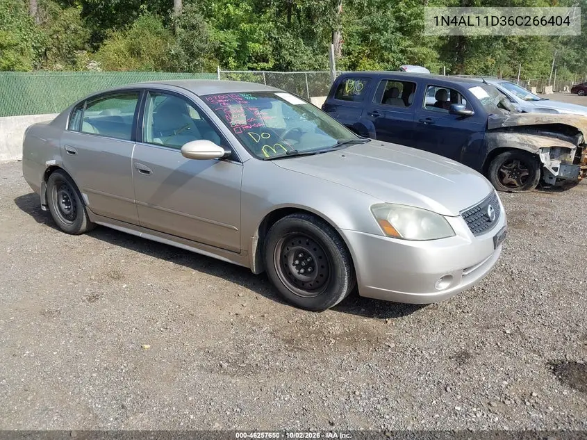 NISSAN ALTIMA 2006, VIN 1N4AL11D36C266404